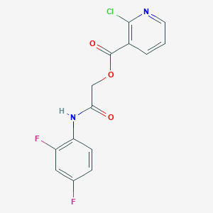 molecular formula C14H9ClF2N2O3 B2667511 [(2,4-Difluorophenyl)carbamoyl]methyl 2-chloropyridine-3-carboxylate CAS No. 389810-95-1