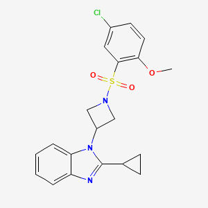 1-[1-(5-Chloro-2-methoxyphenyl)sulfonylazetidin-3-yl]-2-cyclopropylbenzimidazole