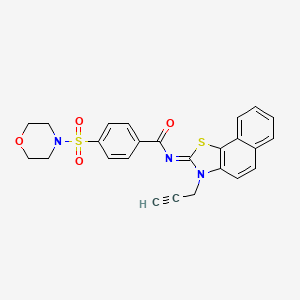 4-morpholin-4-ylsulfonyl-N-(3-prop-2-ynylbenzo[g][1,3]benzothiazol-2-ylidene)benzamide