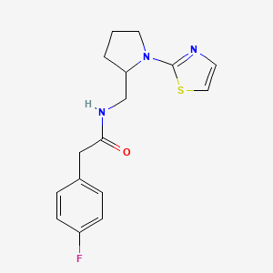 2-(4-fluorophenyl)-N-((1-(thiazol-2-yl)pyrrolidin-2-yl)methyl)acetamide