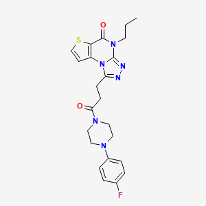 1-(3-(4-(4-fluorophenyl)piperazin-1-yl)-3-oxopropyl)-4-propylthieno[2,3-e][1,2,4]triazolo[4,3-a]pyrimidin-5(4H)-one