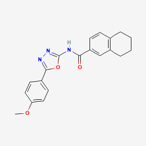 N-[5-(4-methoxyphenyl)-1,3,4-oxadiazol-2-yl]-5,6,7,8-tetrahydronaphthalene-2-carboxamide