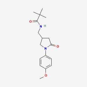 N-((1-(4-methoxyphenyl)-5-oxopyrrolidin-3-yl)methyl)pivalamide