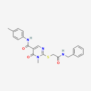 2-((2-(benzylamino)-2-oxoethyl)thio)-1-methyl-6-oxo-N-(p-tolyl)-1,6-dihydropyrimidine-5-carboxamide