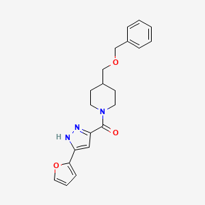(4-((benzyloxy)methyl)piperidin-1-yl)(3-(furan-2-yl)-1H-pyrazol-5-yl)methanone