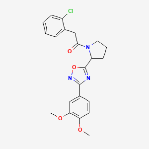 5-{1-[(2-Chlorophenyl)acetyl]pyrrolidin-2-yl}-3-(3,4-dimethoxyphenyl)-1,2,4-oxadiazole