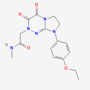 molecular formula C16H19N5O4 B2667563 2-(8-(4-ethoxyphenyl)-3,4-dioxo-3,4,7,8-tetrahydroimidazo[2,1-c][1,2,4]triazin-2(6H)-yl)-N-methylacetamide CAS No. 941936-45-4