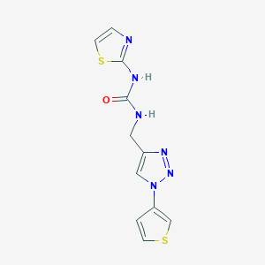 1-(thiazol-2-yl)-3-((1-(thiophen-3-yl)-1H-1,2,3-triazol-4-yl)methyl)urea