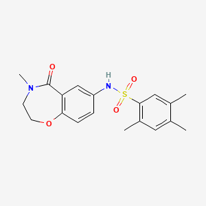 2,4,5-trimethyl-N-(4-methyl-5-oxo-2,3,4,5-tetrahydrobenzo[f][1,4]oxazepin-7-yl)benzenesulfonamide