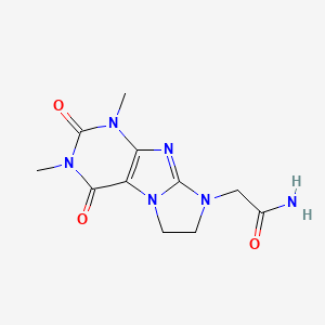 2-(1,3-dimethyl-2,4-dioxo-3,4,6,7-tetrahydro-1H-imidazo[2,1-f]purin-8(2H)-yl)acetamide