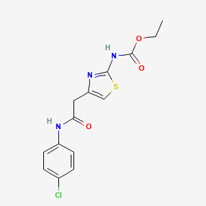 Ethyl (4-(2-((4-chlorophenyl)amino)-2-oxoethyl)thiazol-2-yl)carbamate