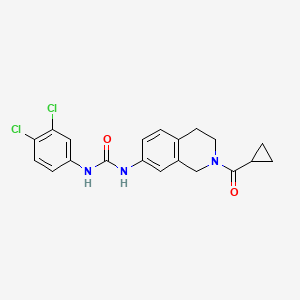 1-(2-(Cyclopropanecarbonyl)-1,2,3,4-tetrahydroisoquinolin-7-yl)-3-(3,4-dichlorophenyl)urea