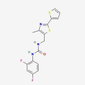 1-(2,4-Difluorophenyl)-3-((4-methyl-2-(thiophen-2-yl)thiazol-5-yl)methyl)urea