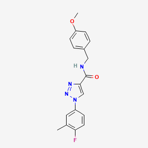 1-(4-fluoro-3-methylphenyl)-N-(4-methoxybenzyl)-1H-1,2,3-triazole-4-carboxamide