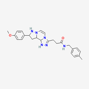 3-[11-(4-methoxyphenyl)-3,4,6,9,10-pentaazatricyclo[7.3.0.0^{2,6}]dodeca-1(12),2,4,7,10-pentaen-5-yl]-N-[(4-methylphenyl)methyl]propanamide