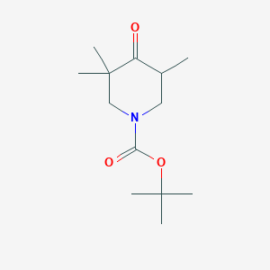 molecular formula C13H23NO3 B2667605 Tert-butyl 3,3,5-trimethyl-4-oxopiperidine-1-carboxylate CAS No. 2253639-55-1