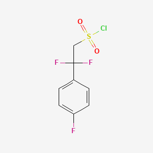 molecular formula C8H6ClF3O2S B2667611 2,2-Difluoro-2-(4-fluorophenyl)ethane-1-sulfonyl chloride CAS No. 1780002-88-1