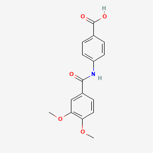 molecular formula C16H15NO5 B2667614 4-(3,4-Dimethoxybenzamido)benzoic acid CAS No. 887356-37-8