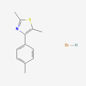 molecular formula C12H14BrNS B2667618 2,5-二甲基-4-(对甲苯基)噻唑烷盐酸盐 CAS No. 1215744-05-0