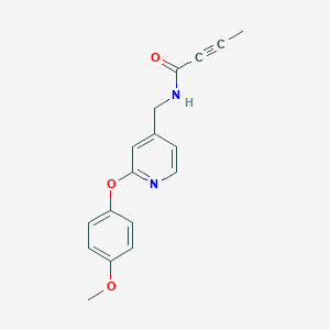 molecular formula C17H16N2O3 B2667624 N-[[2-(4-Methoxyphenoxy)pyridin-4-yl]methyl]but-2-ynamide CAS No. 2411274-98-9