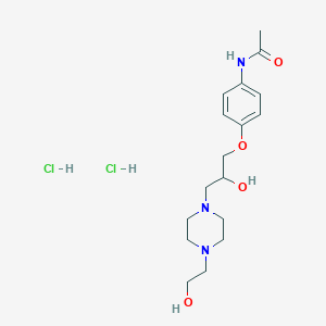 N-(4-(2-hydroxy-3-(4-(2-hydroxyethyl)piperazin-1-yl)propoxy)phenyl)acetamide dihydrochloride