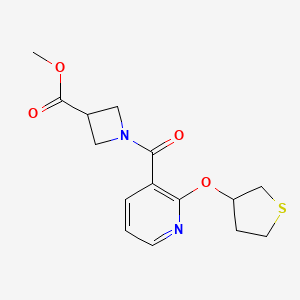 Methyl 1-(2-((tetrahydrothiophen-3-yl)oxy)nicotinoyl)azetidine-3-carboxylate