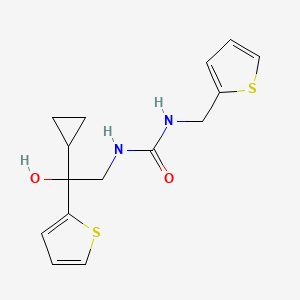 molecular formula C15H18N2O2S2 B2667660 1-(2-环丙基-2-羟基-2-(噻吩-2-基)乙基)-3-(噻吩-2-基甲基)脲 CAS No. 1396883-53-6