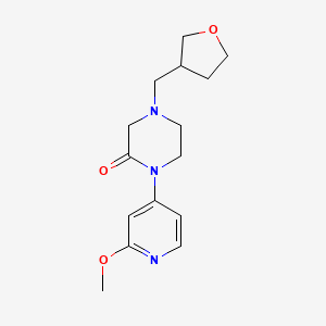 1-(2-Methoxypyridin-4-yl)-4-[(oxolan-3-yl)methyl]piperazin-2-one