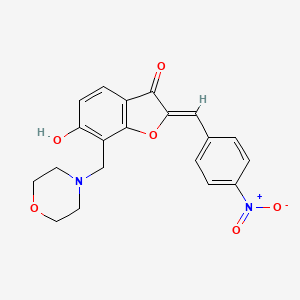 (Z)-6-hydroxy-7-(morpholinomethyl)-2-(4-nitrobenzylidene)benzofuran-3(2H)-one