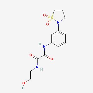 N'-[3-(1,1-dioxo-1,2-thiazolidin-2-yl)phenyl]-N-(2-hydroxyethyl)oxamide