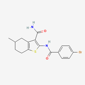 2-(4-Bromobenzamido)-5-methyl-4,5,6,7-tetrahydrobenzo[b]thiophene-3-carboxamide