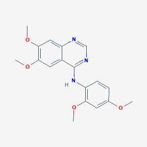 molecular formula C18H19N3O4 B2667687 N-(2,4-dimethoxyphenyl)-6,7-dimethoxyquinazolin-4-amine CAS No. 477855-17-7