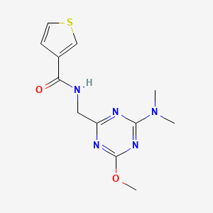 N-((4-(dimethylamino)-6-methoxy-1,3,5-triazin-2-yl)methyl)thiophene-3-carboxamide