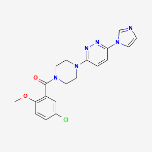 (4-(6-(1H-imidazol-1-yl)pyridazin-3-yl)piperazin-1-yl)(5-chloro-2-methoxyphenyl)methanone