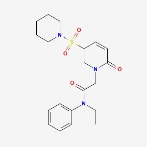 molecular formula C20H25N3O4S B2667700 N-ethyl-2-[2-oxo-5-(piperidin-1-ylsulfonyl)pyridin-1(2H)-yl]-N-phenylacetamide CAS No. 1251619-74-5