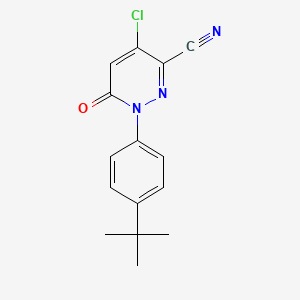 1-[4-(Tert-butyl)phenyl]-4-chloro-6-oxo-1,6-dihydro-3-pyridazinecarbonitrile