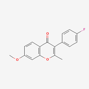 molecular formula C17H13FO3 B2667711 3-(4-fluorophenyl)-7-methoxy-2-methyl-4H-chromen-4-one CAS No. 315233-60-4