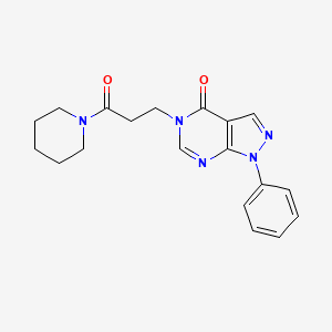 5-(3-oxo-3-(piperidin-1-yl)propyl)-1-phenyl-1H-pyrazolo[3,4-d]pyrimidin-4(5H)-one