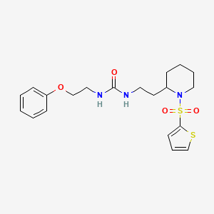 1-(2-Phenoxyethyl)-3-(2-(1-(thiophen-2-ylsulfonyl)piperidin-2-yl)ethyl)urea