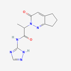 2-(3-oxo-3,5,6,7-tetrahydro-2H-cyclopenta[c]pyridazin-2-yl)-N-(1H-1,2,4-triazol-5-yl)propanamide