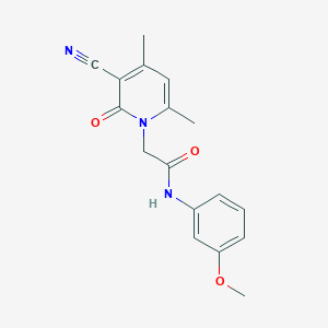 molecular formula C17H17N3O3 B2667724 2-(3-cyano-4,6-dimethyl-2-oxopyridin-1(2H)-yl)-N-(3-methoxyphenyl)acetamide CAS No. 897769-98-1