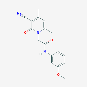 molecular formula C17H17N3O3 B2667724 2-(3-氰基-4,6-二甲基-2-氧代吡啶-1(2H)-基)-N-(3-甲氧基苯基)乙酰胺 CAS No. 897769-98-1