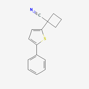 1-(5-Phenylthiophen-2-yl)cyclobutane-1-carbonitrile