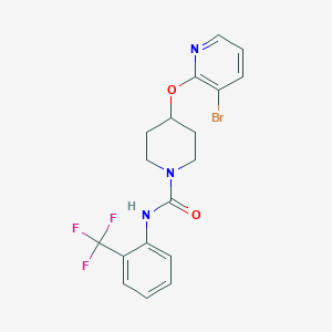 4-((3-bromopyridin-2-yl)oxy)-N-(2-(trifluoromethyl)phenyl)piperidine-1-carboxamide