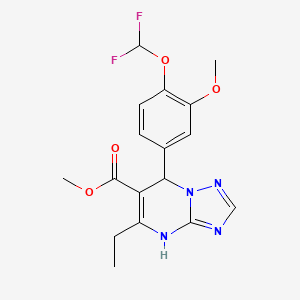 Methyl 7-(4-(difluoromethoxy)-3-methoxyphenyl)-5-ethyl-4,7-dihydro-[1,2,4]triazolo[1,5-a]pyrimidine-6-carboxylate