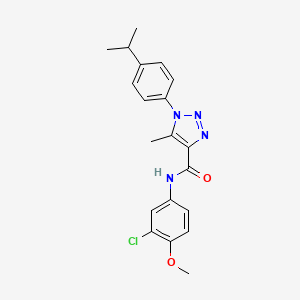 molecular formula C20H21ClN4O2 B2667739 N-(3-chloro-4-methoxyphenyl)-1-(4-isopropylphenyl)-5-methyl-1H-1,2,3-triazole-4-carboxamide CAS No. 899726-65-9