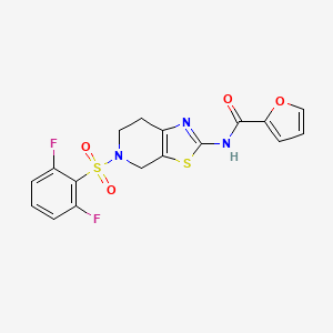 N-(5-((2,6-difluorophenyl)sulfonyl)-4,5,6,7-tetrahydrothiazolo[5,4-c]pyridin-2-yl)furan-2-carboxamide