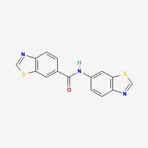 molecular formula C15H9N3OS2 B2667747 N-(苯并[d]噻唑-6-基)苯并[d]噻唑-6-甲酰胺 CAS No. 922879-35-4