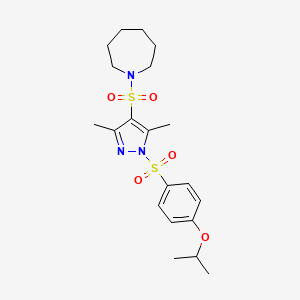 1-((1-((4-isopropoxyphenyl)sulfonyl)-3,5-dimethyl-1H-pyrazol-4-yl)sulfonyl)azepane