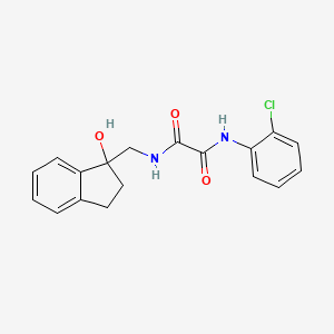 molecular formula C18H17ClN2O3 B2667760 N1-(2-chlorophenyl)-N2-((1-hydroxy-2,3-dihydro-1H-inden-1-yl)methyl)oxalamide CAS No. 1396873-99-6